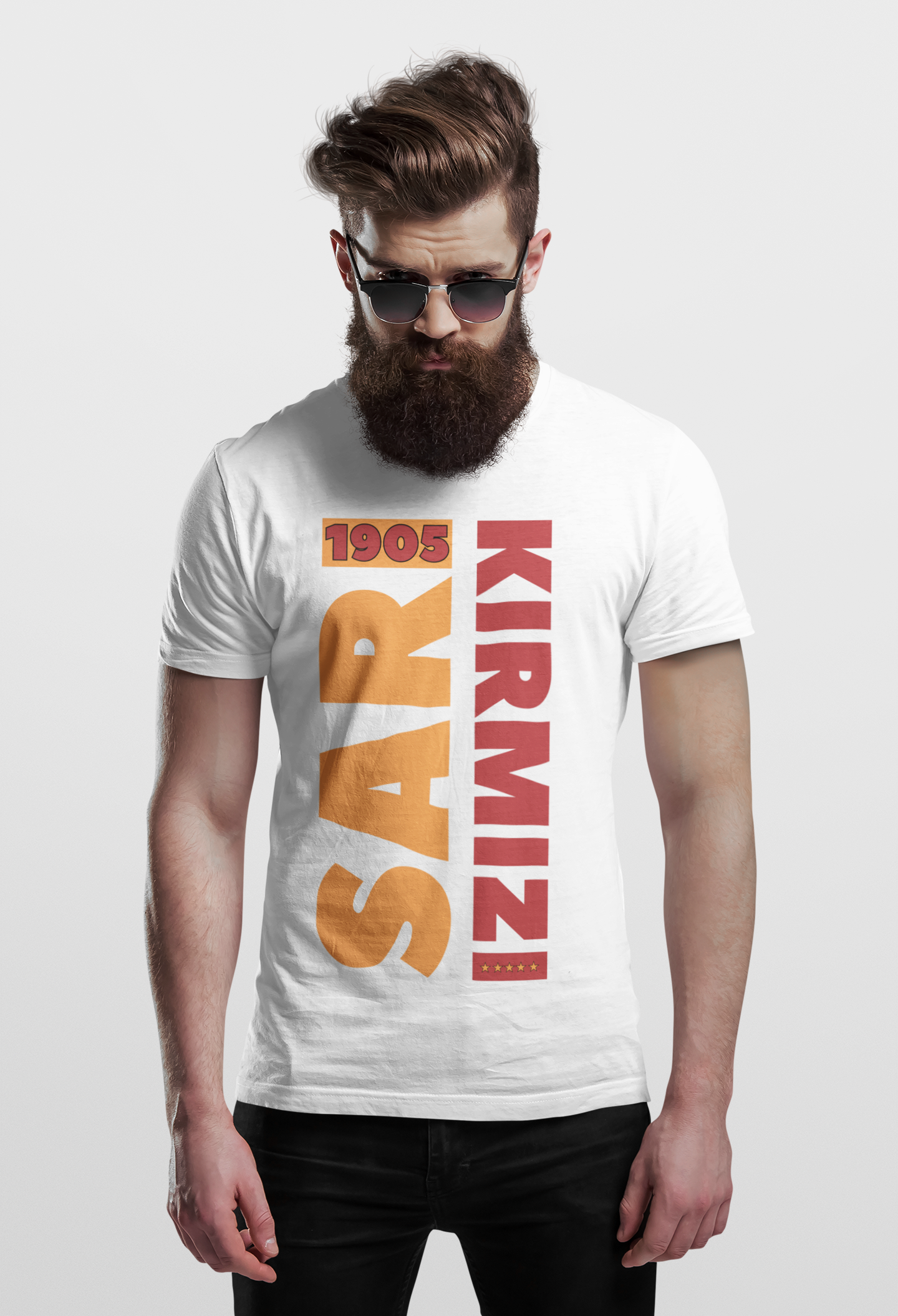 Sarı Kırmızı - HigherBlanks Premium T-Shirt